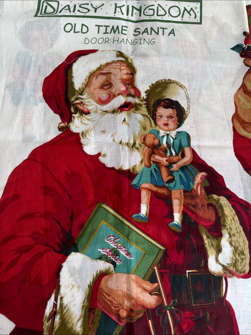 Vintage Daisy Kingdom Old Time Santa Christmas Fabric Panel 45x34 #7356